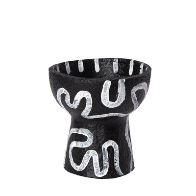 Squiggle Mbabane Bowl in Black & White