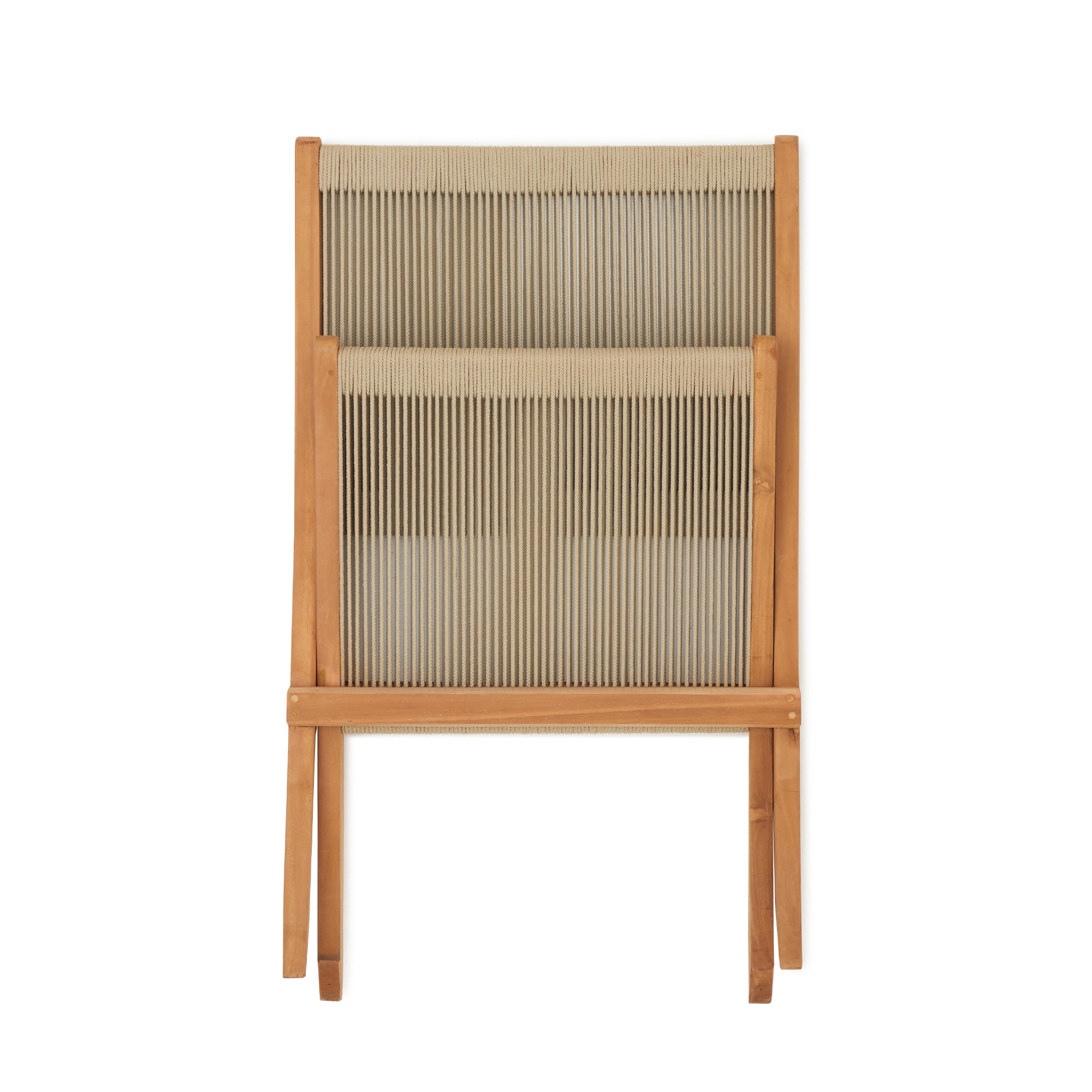 Folding Rope Lounge Chair in Teak image 9