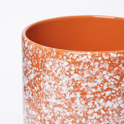 Splatter Plant Pot in Orange