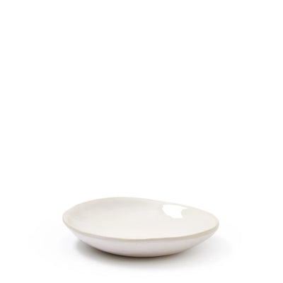 Organic Sand White Salsa Dish 13 x 10cm