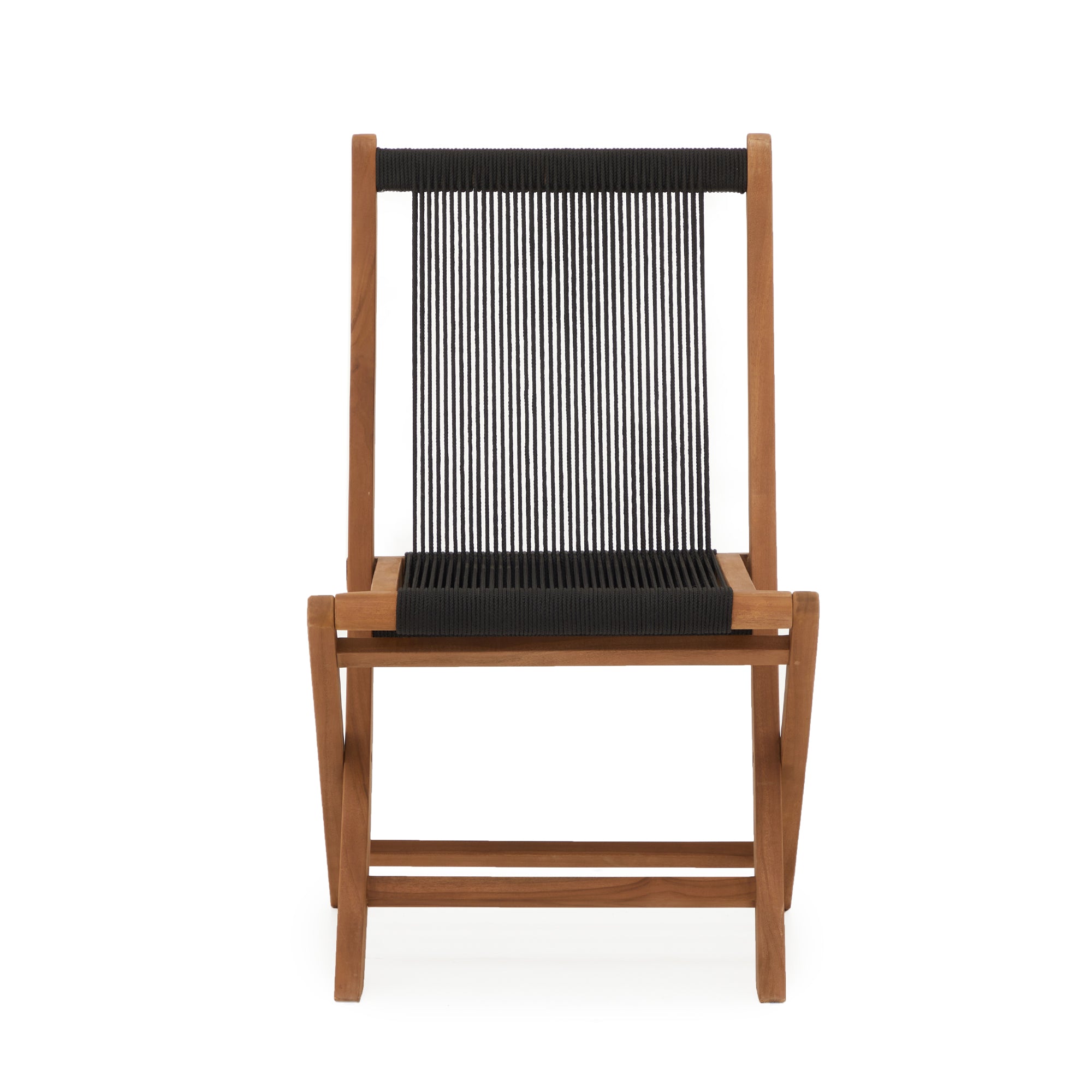 Folding Rope Chair in Teak image 1