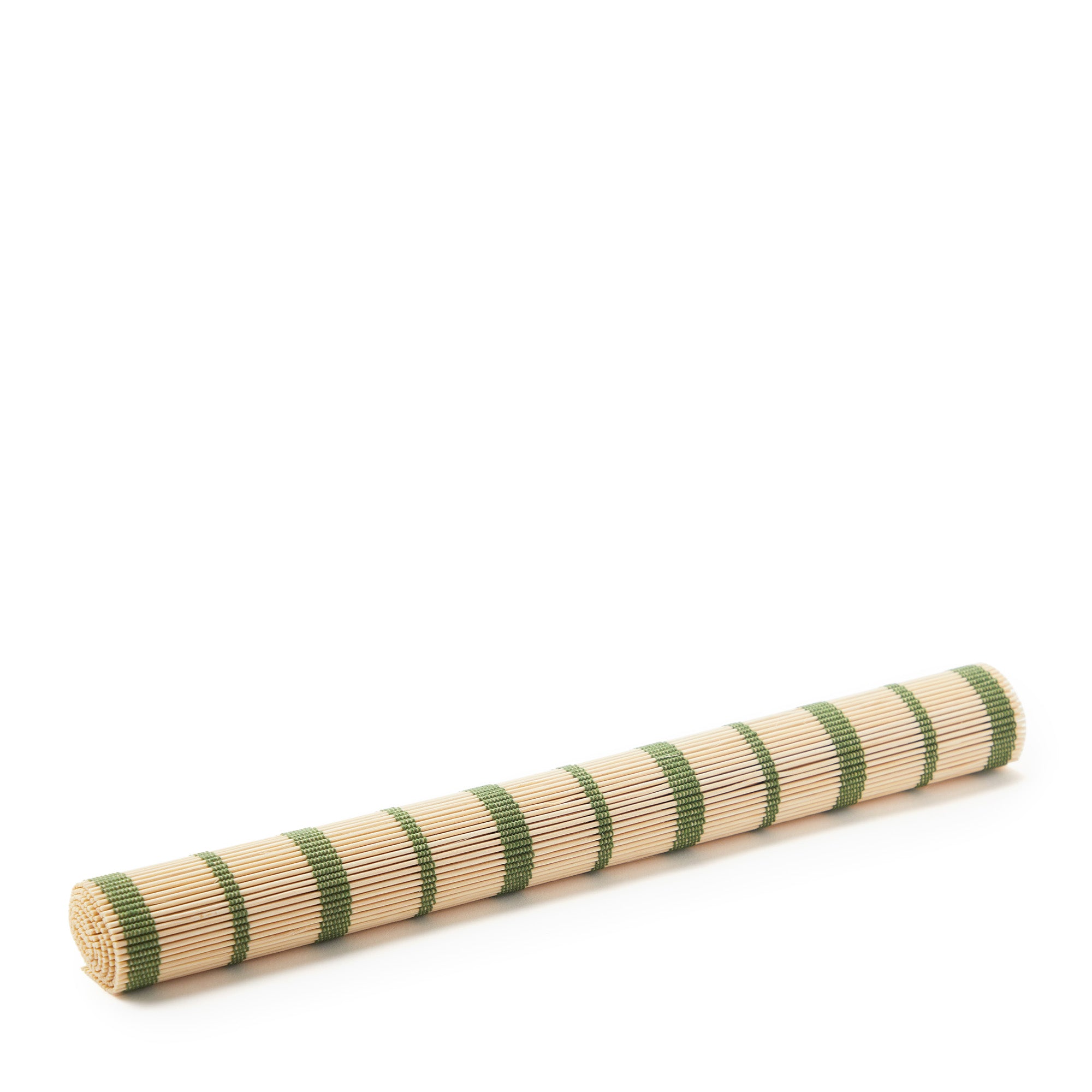 Bamboo Rectangular Placemat Sage & Natural 45 x 33cm