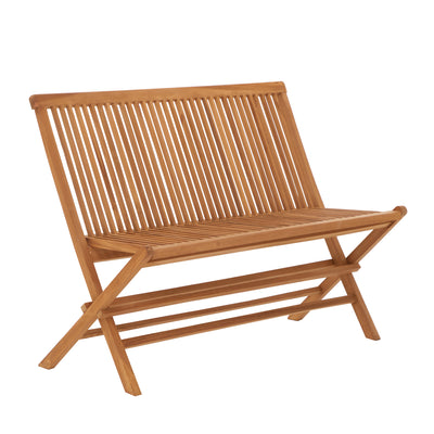 Folding Outdoor Bench in Teak