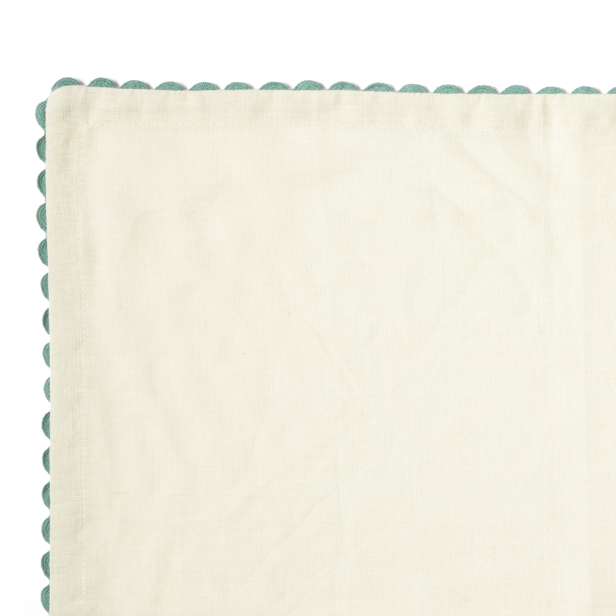 Serenity Ric Rac Linen Napkin Green 45 x 45cm