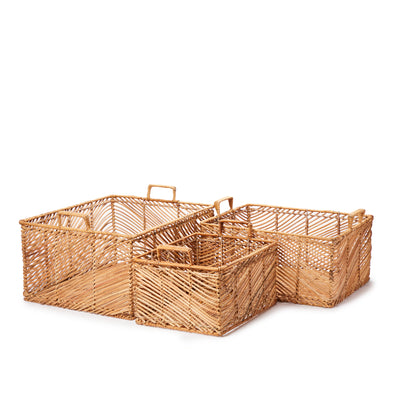 Diagonal Baskets Set of 3