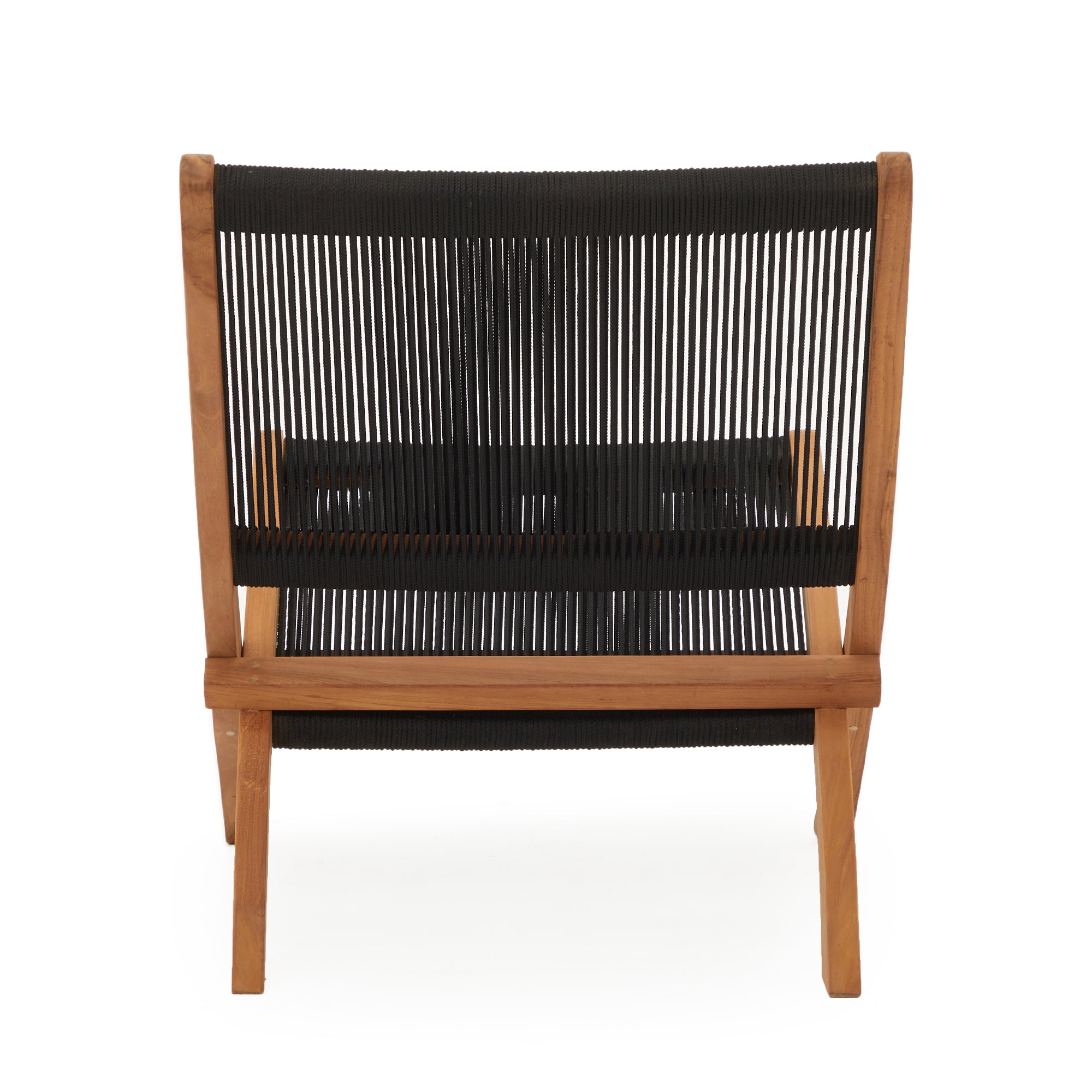 Folding Rope Lounge Chair in Teak image 4