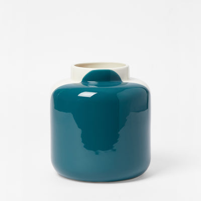 Dipped Vase in Teal