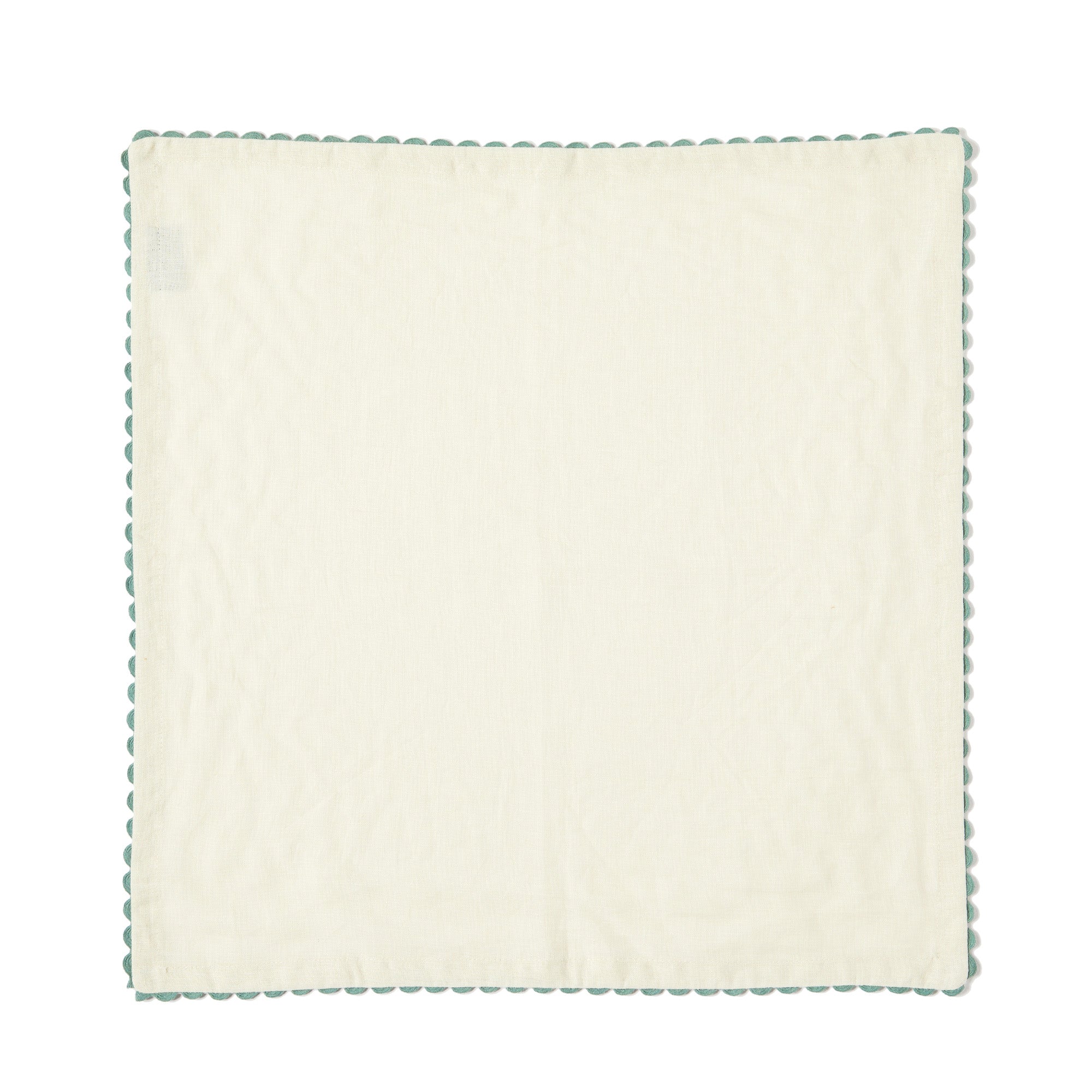 Serenity Ric Rac Linen Napkin Green 45 x 45cm