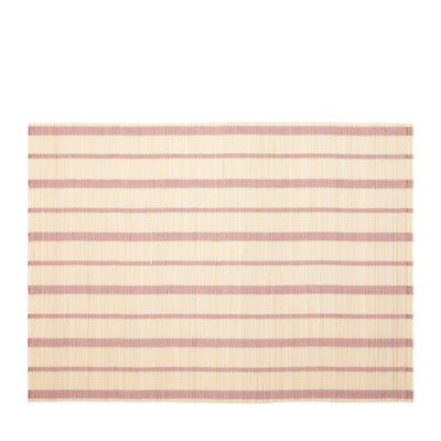 Bamboo Rectangular Placemat Apricot & Natural 45 x 33cm