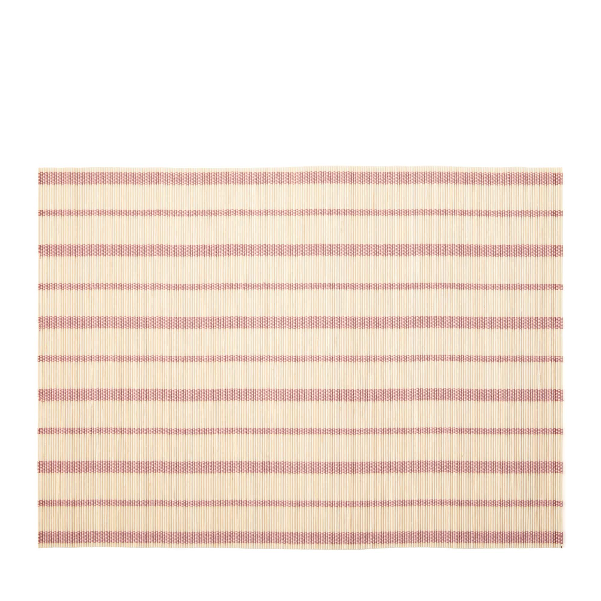 Bamboo Rectangular Placemat Apricot & Natural 45 x 33cm