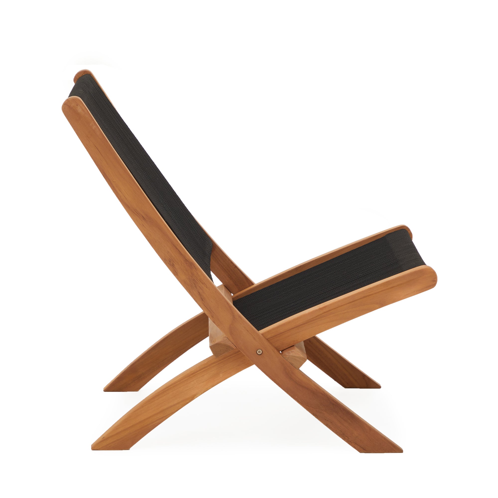 Folding Rope Lounge Chair in Teak image 5