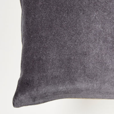 Rectangular Velvet Cushion Cover in Fog