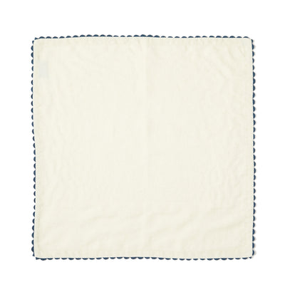 Serenity Ric Rac Linen Napkin Washed Blue 45 x 45cm