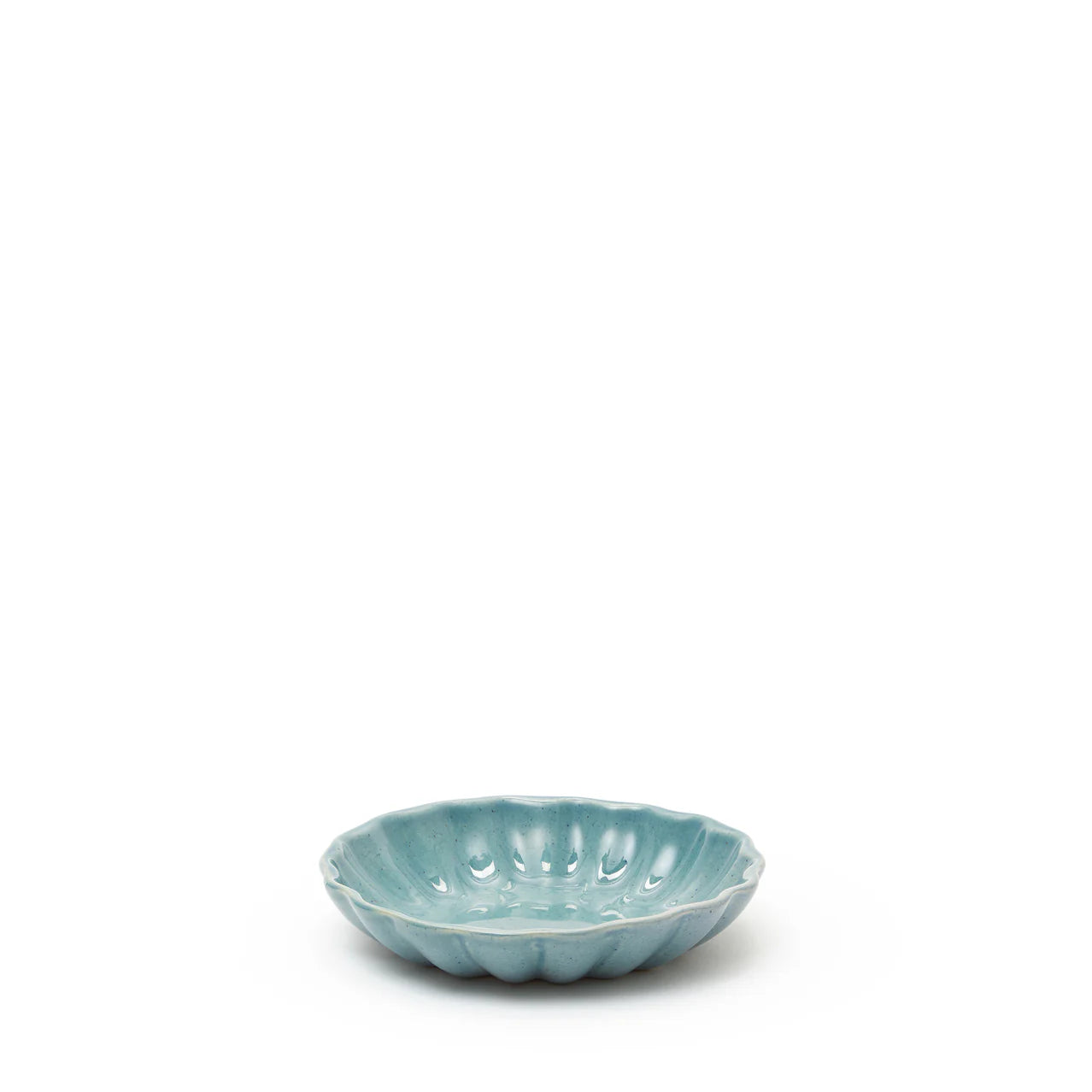 Scallop Fluted Bowl Speckle Blue 16.5cm