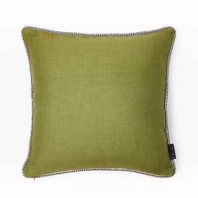 Braided Velvet Cushion Cover Moss & Seaweed