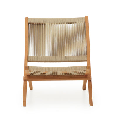 Folding Rope Lounge Chair in Teak