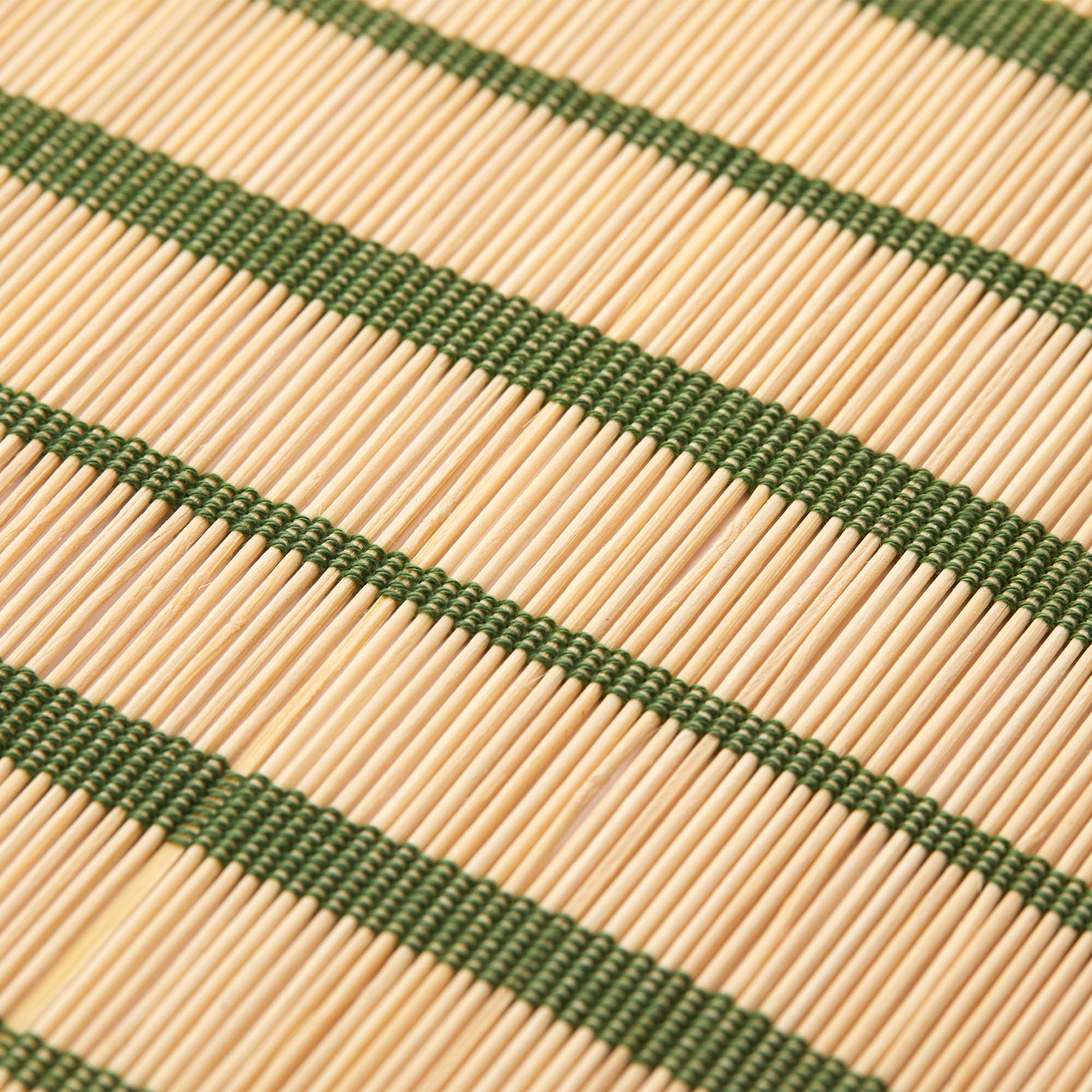 Bamboo Rectangular Placemat Sage & Natural 45 x 33cm