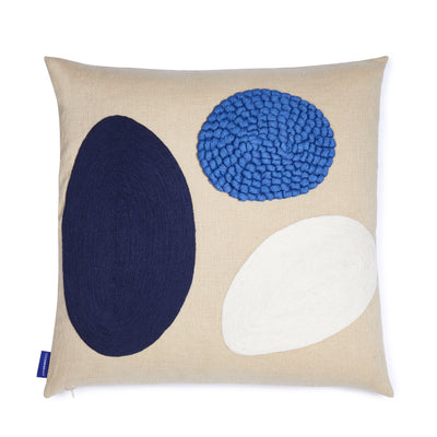 Knotted Pebbles Cushion Cover in Palace Blue & Navy