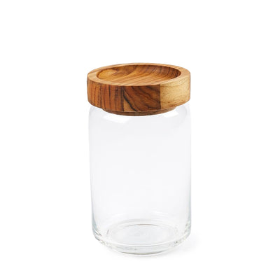 Teak Stacking Storage Jar 750ml