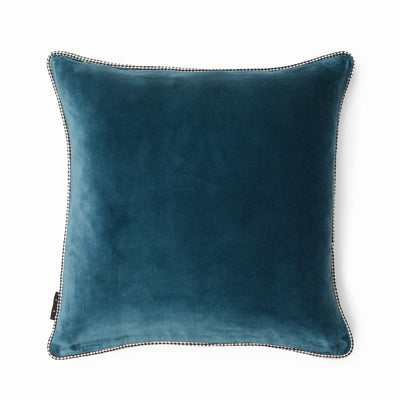 Braided Velvet Cushion Cover Teal & Sky Blue