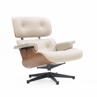 Eames Lounge Chair - American Cherry Wood & Leather Upholstery