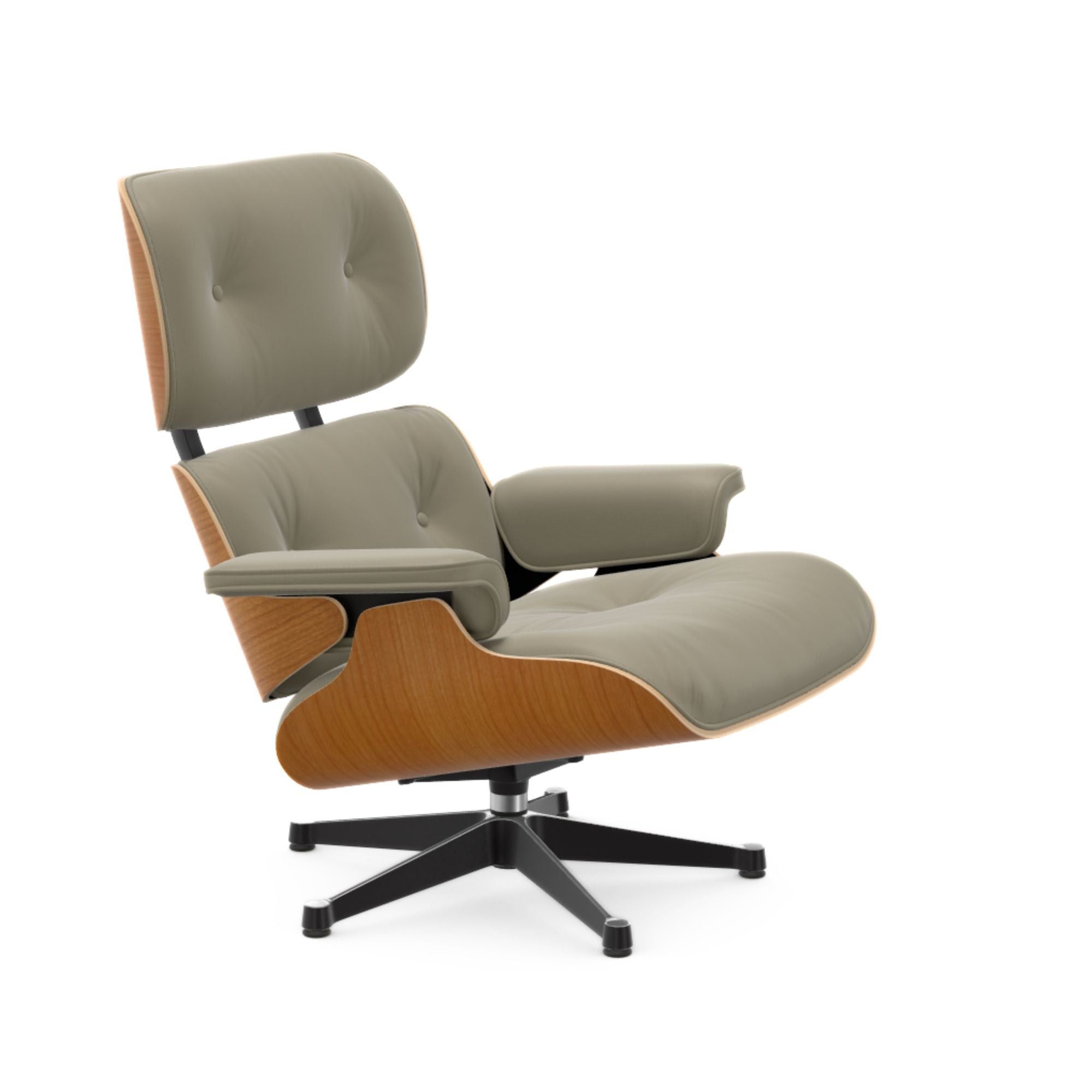 Eames Lounge Chair - American Cherry Wood & Leather Upholstery