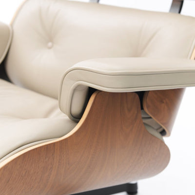 Eames Lounge Chair - American Cherry Wood & Leather Upholstery