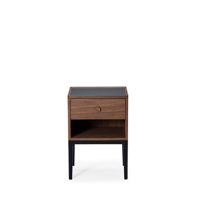 Monument 1-Drawer Bedside Table with Niche