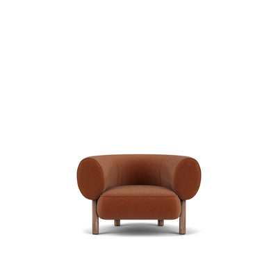 Arbor Armchair - Walnut Legs - Duro Velvet: Brick