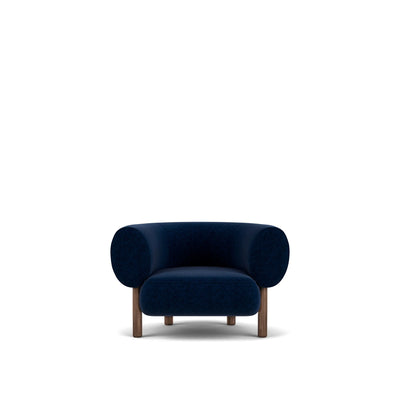 Arbor Armchair - Walnut Legs - Duro Velvet: Cobalt