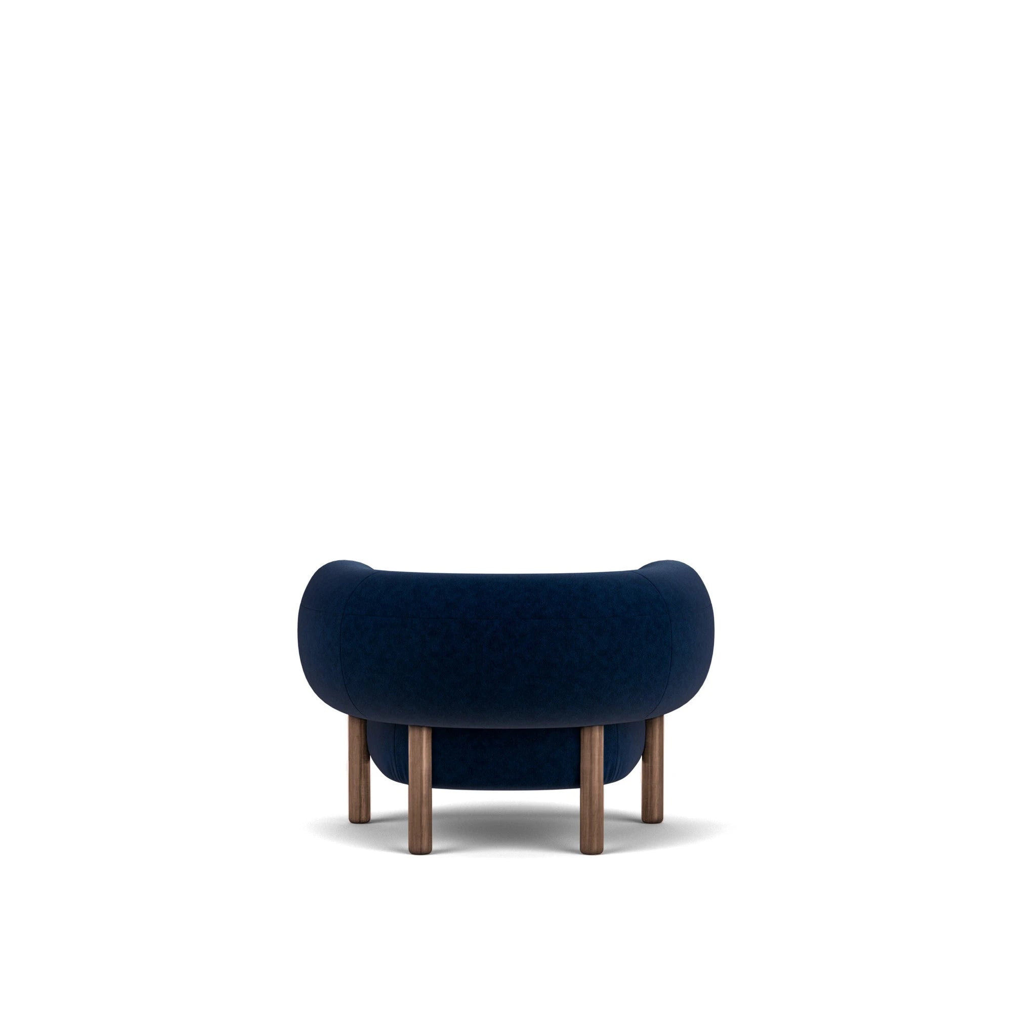 Arbor Armchair - Walnut Legs - Duro Velvet: Cobalt