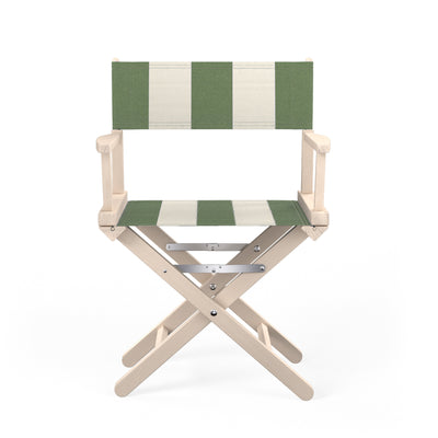 Director's Chair in Sage Bold Stripe & White Stained Beech