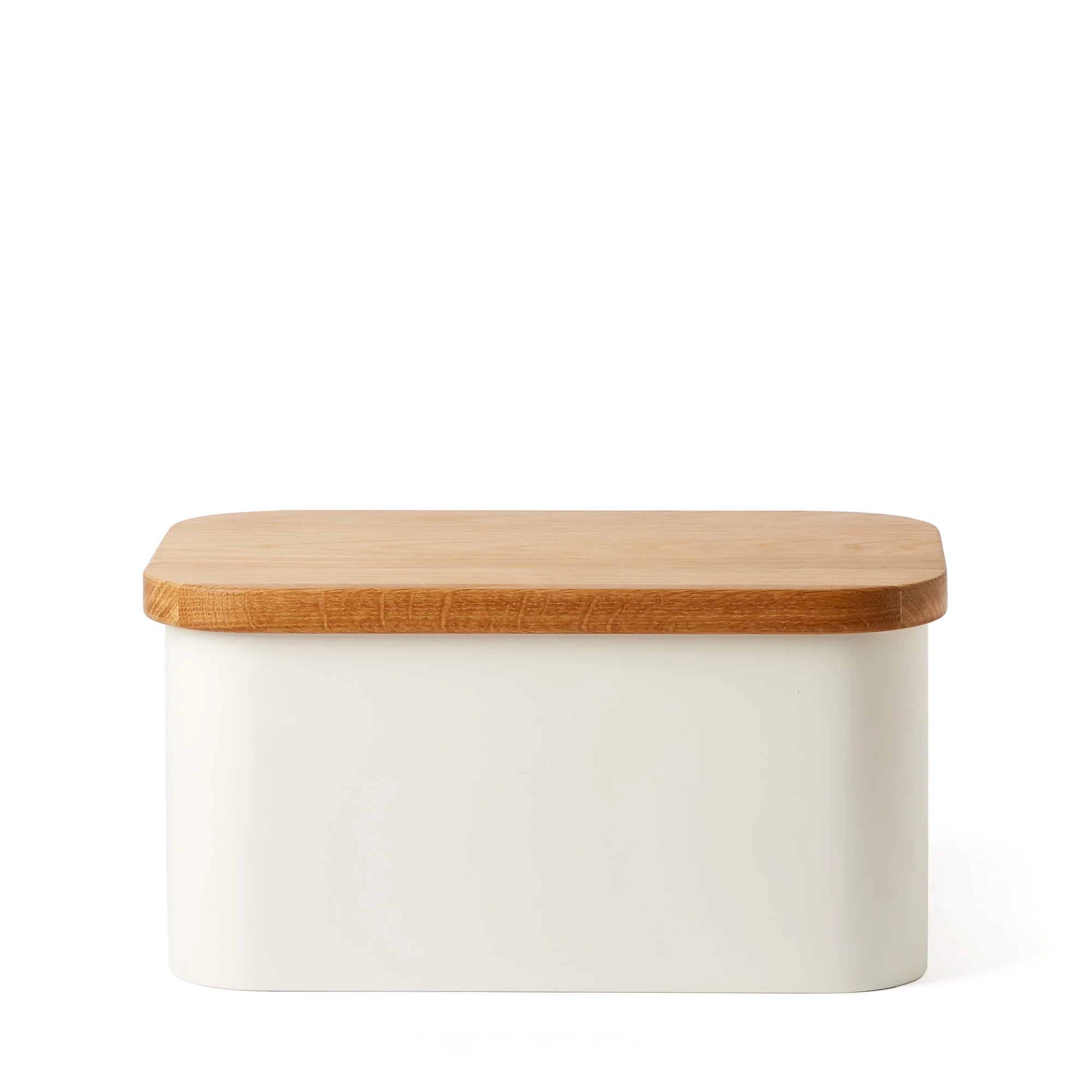 Bread Bin With Chopping Board Lid Cream & Oak