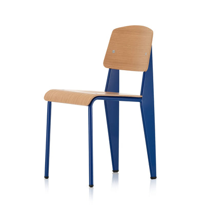 Prouvé Standard Chair - Natural Oak & Pro Blue Marcoule