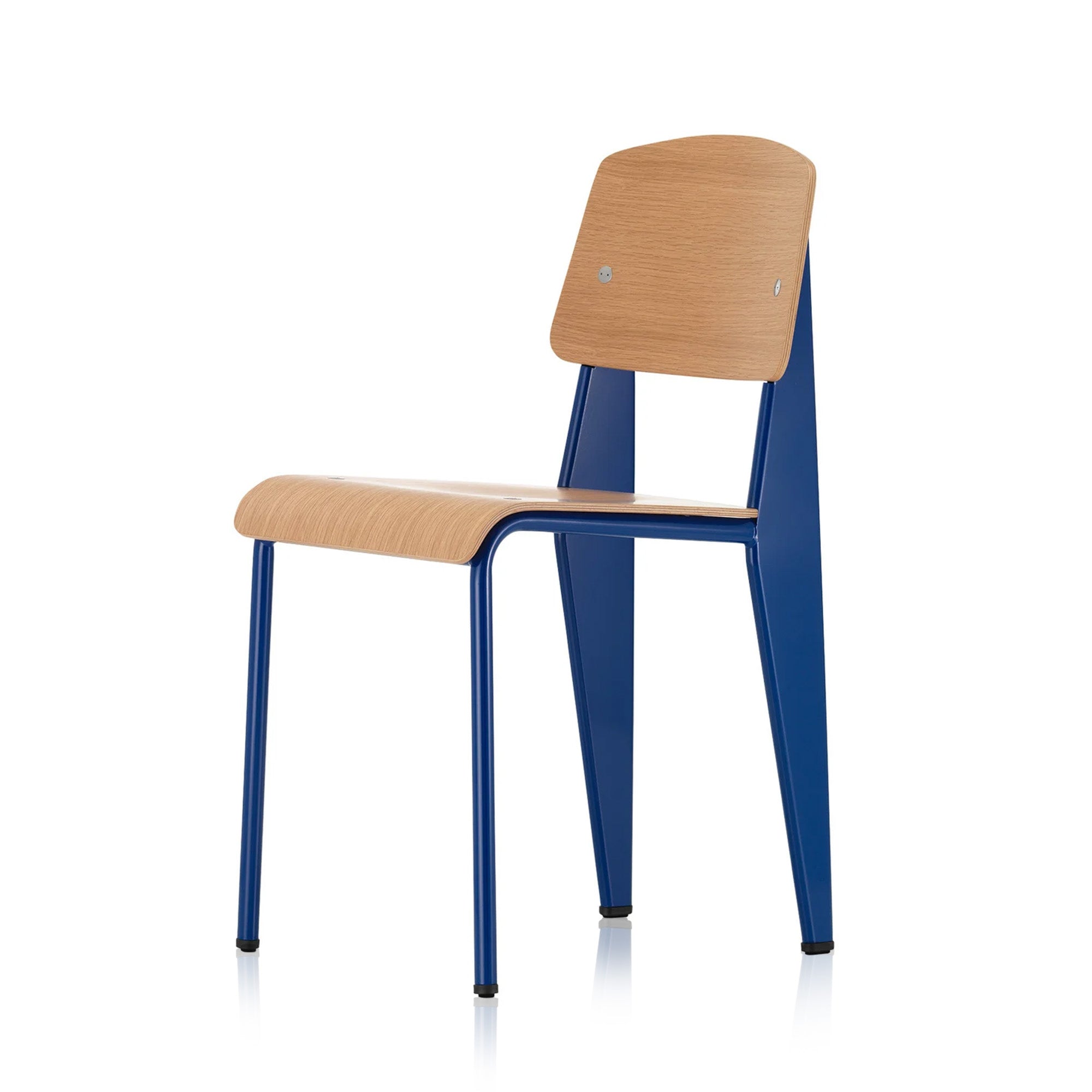 Prouvé Standard Chair - Natural Oak & Pro Blue Marcoule