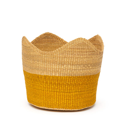 Basket Wave Rim Colour Base Natural And Mustard