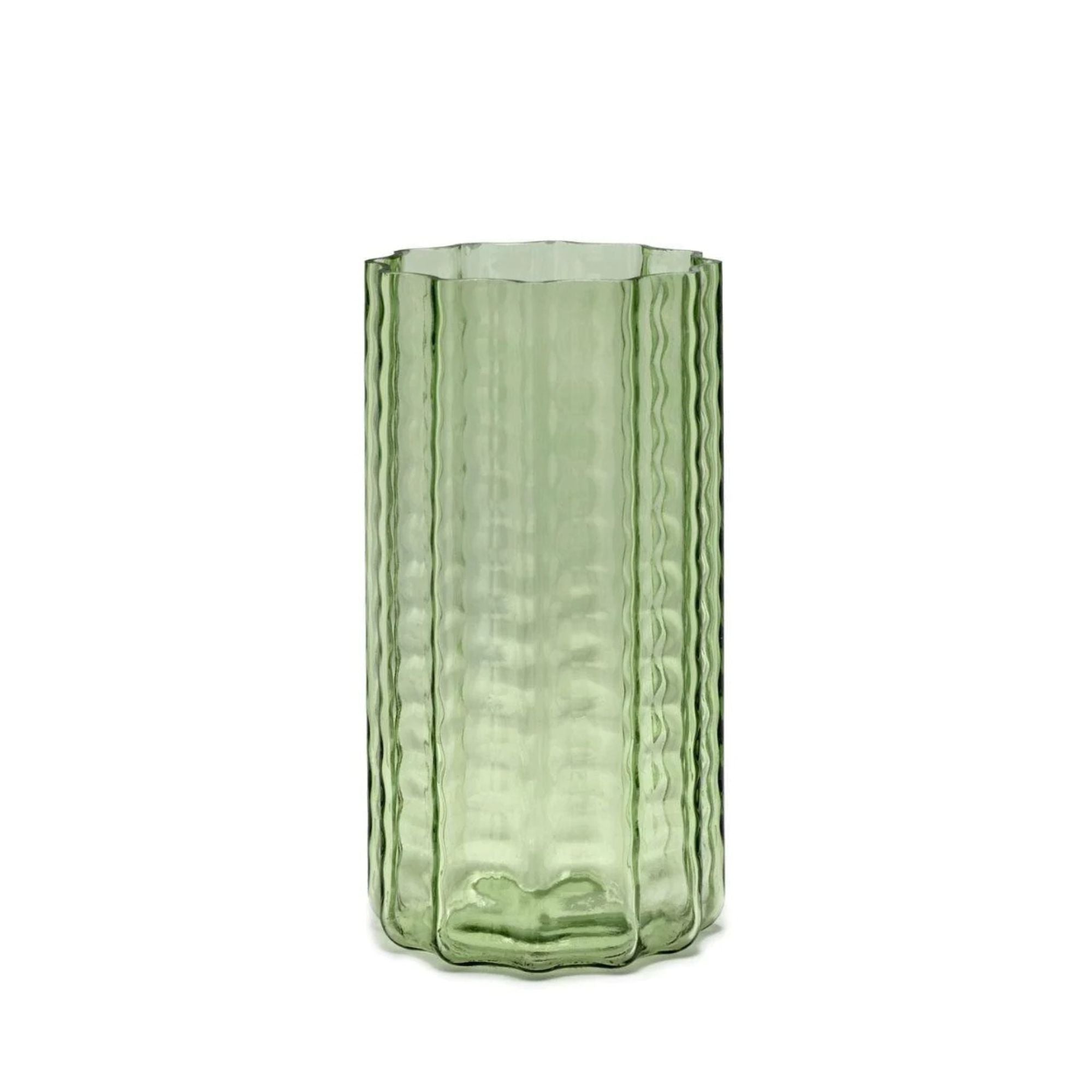 Transparent%20Waves%20Green%20Vase%20-%202 image 1