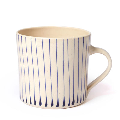 Stripe Breakfast Mug Blue