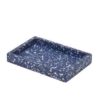 Terrazzo Desk Tray Blue