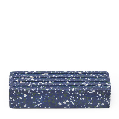 Terrazzo Pencil Storage Box Blue