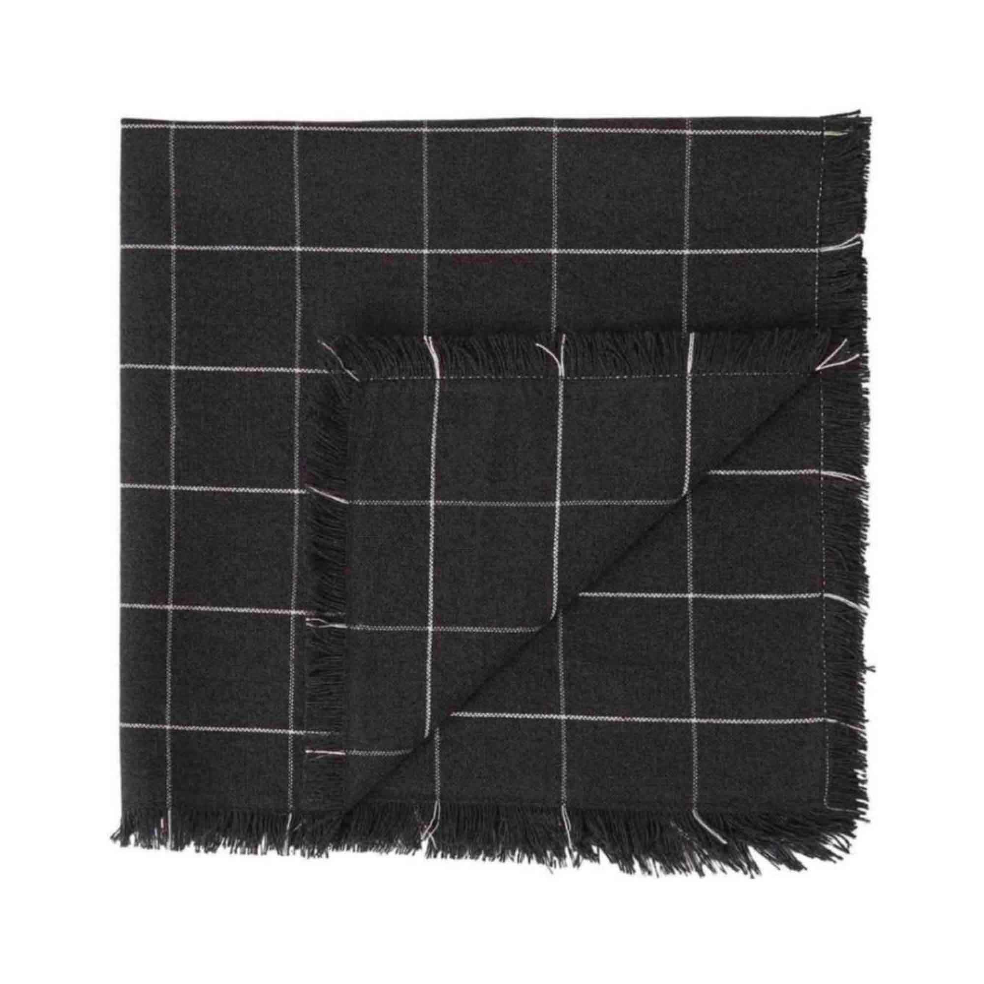 Woven%20Check%20Napkin%20in%20Black image 2