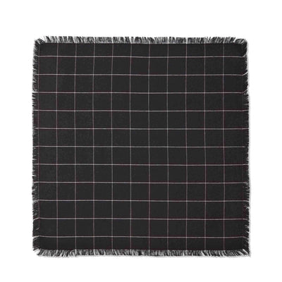 Woven Check Linen Napkin Black 45 x 45cm