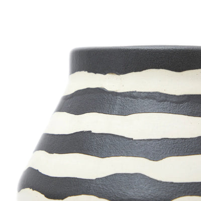 Armes Loose Stripe Vase Black