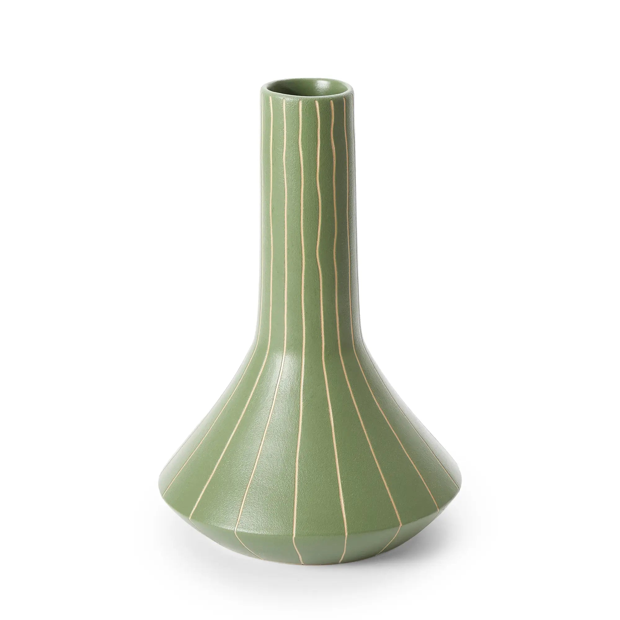 Armes Loose Stripe Vase in Green