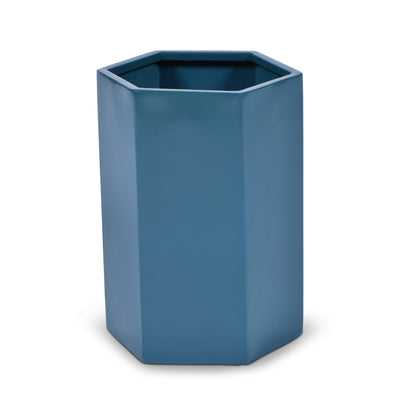 Hex Waste Paper Bin in Teal