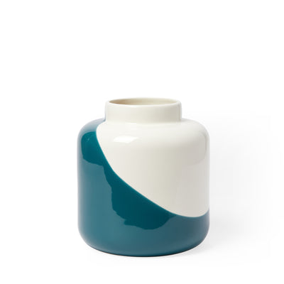 Dipped Vase in Teal