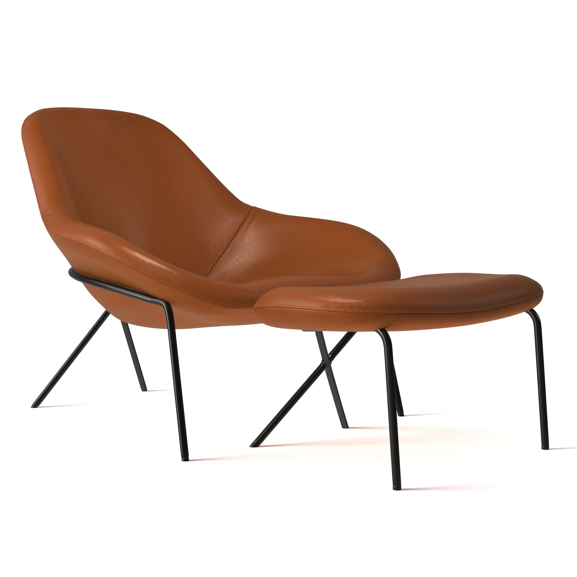 Cross Leg Lounge Chair & Ottoman – The Conran Shop