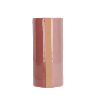 Serenity Medium Vertical Split Vase - Apricot & Pink