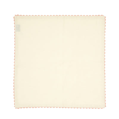 Serenity Ric Rac Linen Napkin Pink 45 x 45cm