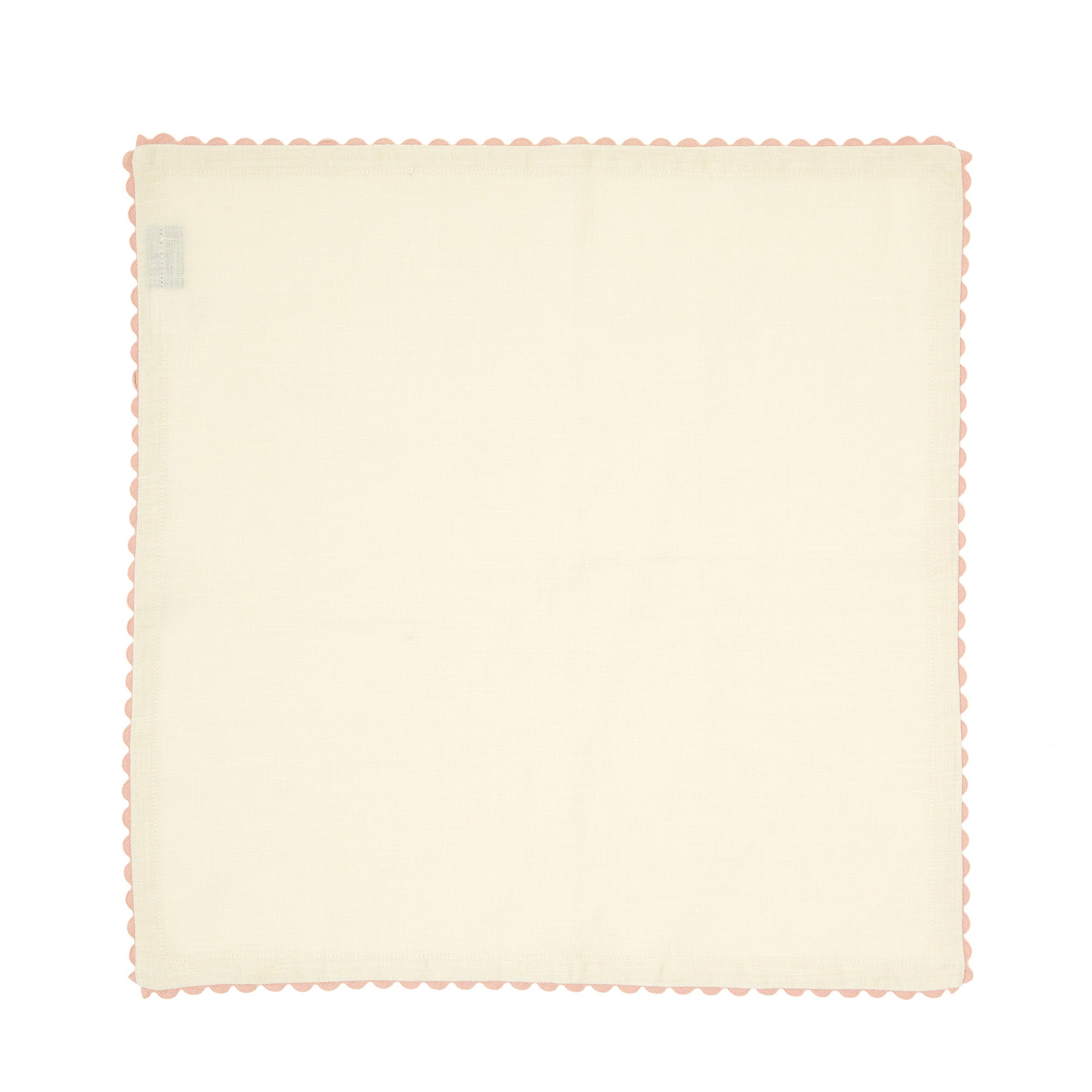 Serenity Ric Rac Linen Napkin Pink 45 x 45cm